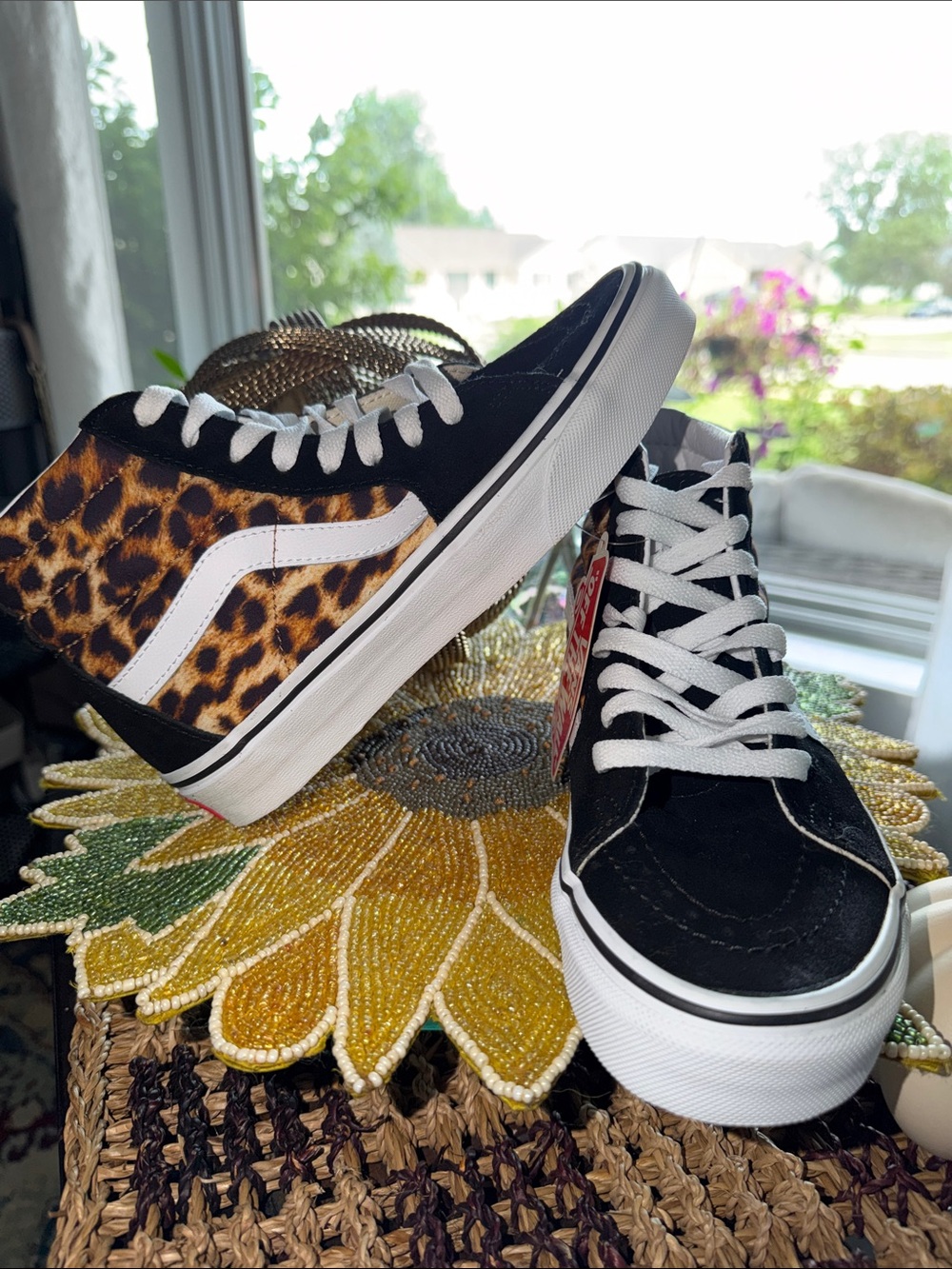 Vans Sk8-Hi Leopard Print Black Suede High Top Sneakers Women’s 5 NWT